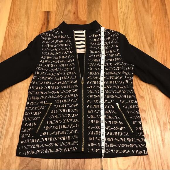 Zenergy by Chicos lace knit striped jacket size 0 small - Picture 6 of 8